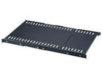 Intellinet 19" Fixed Extending Shelf, 1U Extending Fixed Shelf, Steel, Max 45kg, Black, Three Year Warranty