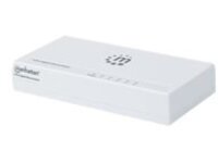 Manhattan 5-Port Gigabit Ethernet Switch, Desktop Size, Plastic, IEEE 802.3az (Energy Efficient Ethernet) (WITH 2 PIN EURO POWER ADAPTER), Box