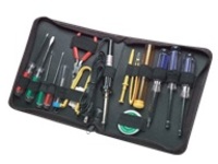Manhattan Technician Tool Kit (17 items), Consists of: Soldering Iron (Euro 2-pin plug), Solder and Wick, 4x Chip Tools (Anti Static),  Pliers, 2x Nut-Drivers, 2x Torque Screwdrivers, 4x Screwdrivers (Phillips & Flat Head),Tube for spares,Case,Lifetime Warranty