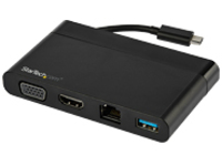 StarTech.com USB C Multiport Adapter with HDMI, VGA, Gigabit Ethernet &amp; USB 3.0, USB C to 4K HDMI or 1080p VGA Display Mini Dock Hub, USB Type-C Travel Docking Station for USB-C Laptops