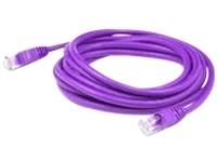 RJ-45 M/M PATCH CBL6IN PURPLE CAT6 BOOTEDSNAGLESS CU