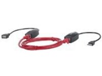 Manhattan USB-A Line Extender, for use with RJ45 network cable (not included), extends USB Device up to 60m, bus power, Cat5e/Cat6/Cat6A RJ45 network cables suitable, Black, Three Year Warranty, Blister