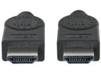Manhattan HDMI Cable, 1080p@60Hz (High Speed), 22.5m, Male to Male, Black, Fully Shielded, Gold Plated Contacts, Lifetime Warranty, Polybag