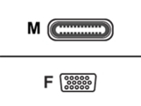 AddOn - Adapter - USB-C male to HD-15 (VGA) female