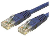 Startech 2ft CAT6 Ethernet Cable, 10 Gigabit Molded RJ45 650MHz 100W PoE Patch Cord, CAT 6 10GbE UTP Network Cable with Strain Relief, Blue, Wiring is UL Certified/TIA