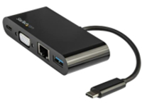 StarTech.com USB C Multiport Adapter, Mini USB-C Dock with Single Monitor VGA 1080p Video, 60W Power Delivery Passthrough, USB 3.1 Gen 1 Type-A 5Gbps, Gigabit Ethernet, Docking Station
