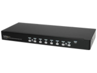8 Port 1U Rack Mount USB KVM Switch Kit with OSD and Cables