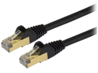 StarTech.com 7ft CAT6A Ethernet Cable, 10 Gigabit Shielded Snagless RJ45 100W PoE Patch Cord, CAT 6A 10GbE STP Network Cable w/Strain Relief, Black, Fluke Tested/UL Certified Wiring/TIA