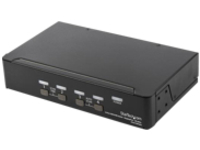 StarTech.com 4 Port DisplayPort KVM Switch, 4K 60Hz, Single Display, Dual Port UHD DP 1.2 USB KVM Switch with Integrated USB 2.0 Hub and Audio, Dell, HP, Apple, Lenovo, TAA Compliant
