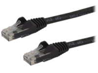 StarTech.com 2m CAT6 Ethernet Cable, 10 Gigabit Snagless RJ45 650MHz 100W PoE Patch Cord, CAT 6 10GbE UTP Network Cable w/Strain Relief, Black, Fluke Tested/Wiring is UL Certified/TIA