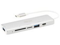 Tripp Lite USB-C Multiport Adapter, 2x USB-A and 1X USB-C Ports, Card Reader, USB 3.0, Silver