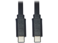 Tripp Lite USB C to USB C Cable Flat USB 2.0 M/M Thunderbolt 3 Black 6ft