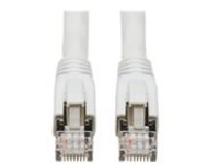 Tripp Lite Cat8 25G/40G-Certified Snagless S/FTP Ethernet Cable (RJ45 M/M), PoE, White, 10 ft.