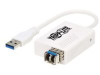 Eaton Tripp Lite Series USB 3.0 Multimode Fiber Optic Transceiver Ethernet Adapter, 10/100/1000 Mbps, 1310nm, 550m, LC