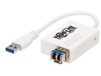 Eaton Tripp Lite Series USB 3.0 Singlemode Fiber Optic Transceiver Ethernet Adapter, 10/100/1000 Mbps, 1310nm, 5km, LC
