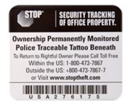 STOP STOPTHEFT-LG - Security plate