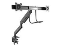 StarTech.com Desk Mount Dual Monitor Arm with USB &amp; Audio, Slim Full Motion Adjustable Dual Monitor VESA Mount for 32&quot; Displays (8kg/screen), Ergonomic Articulating, Desk Clamp or Grommet