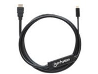 Manhattan USB-C to HDMI Cable, 4K, 2m, Male to Male, 3840x2160@30Hz; 4K Ultra HD Video Aspect Ratio 21:9, Black, Polybag