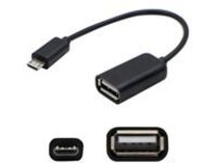 AddOn 5-pack 5in Micro-USB to USB 2.0 (A) Adapter