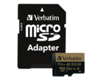 Verbatim PRO+ - Flash memory card (microSDXC to SD adapter included)