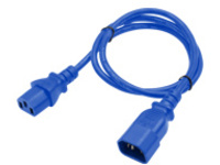 C13/C14 18AWG POWER EXT CBL6FT BLUE LOCKING 18AWG 10A 100-250V