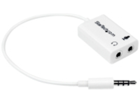 Wonderwires 1m Angled 3.5mm AUX Cable - 4-Pole Male To Female Mic & Headphone Splitter