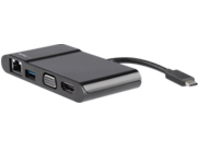 StarTech.com USB-C Multiport Adapter, Portable USB Type-C/Thunderbolt 3 Laptop Travel Dock with 4K HDMI or 1080p VGA, Gigabit Ethernet, USB-A 3.0 5Gbps, USB-C to HDMI/VGA Mulitport Adapter