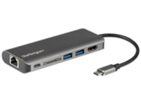 StarTech.com USB C Multiport Adapter, Portable USB Type-C Travel Dock, 4K HDMI, 2-pt USB Hub, SD, GbE, 60W PD Pass-Thro…