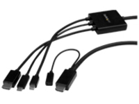 StarTech.com 6ft USB-C, HDMI or Mini DisplayPort to HDMI Adapter Cable