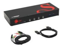 SIIG 4 Port DisplayPort 1.2 KVM Switch with USB 3.0 and Multi-Media Ports