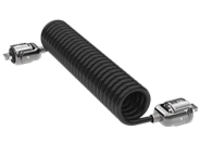 Compulocks Dual Head Coiled Keyed Cable Lock