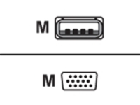 Zebra - Data cable - USB (M) to HD-15 (VGA) (M)