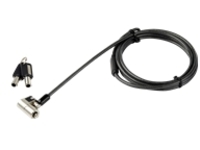Startech 6.5' (2m) 3-in-1 Universal Laptop Cable Lock, Keyed Laptop/Desktop Security Cable Lock Compatible w/ K-Slot, Nano & Wedge Slot Computer, Anti-Theft Steel Cable Lock w/ Keys