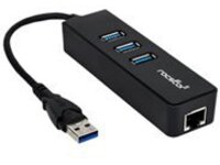 Rocstor 3 Port Portable USB 3.0 Hub W Gigabit 10/100/1000 Ethernet Adapter NIC