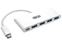 Tripp Lite 4-Port USB 3.1 USB-C to USB-A Hub w/ USB-C Charging Port 5 Gbps