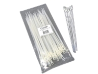 50PK 8IN SCREW MOUNTABLE WHITECABLE TIES