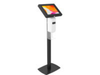 CTA Thin Profile Floor Stand w/ Sanitizing Dispenser & Security Enclosure