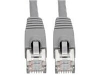 Tripp Lite Cat6a 10G-Certified Snagless Shielded STP Ethernet Cable (RJ45 M/M), PoE, Gray, 25 ft.