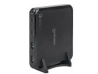 Manhattan Charging Station, 2x USB-C and 2x USB-A Ports, USB-C Outputs: 1x 60W and 1x 30W, USB-A Outputs: 2x 18W (Qualcomm Quick Charge), Stand &amp; 3M tape (under desk mounting) included, Cable 1m, Black, Box