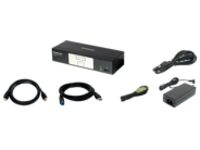 IOGEAR 2-Port Cinema 4K KVMP Switch with HDMI and USB 3.1 Gen1 Hub and Audio Mixer