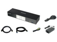 IOGEAR 4-Port Cinema 4K KVMP Switch with HDMI and USB 3.1 Gen1 Hub and Audio Mixer