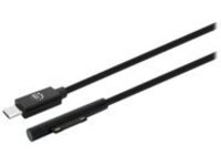 Manhattan USB-C to Surface Connect Cable, 1.8m, Male to Male. 15V/3A, Black, Lifetime Warranty, Polybag