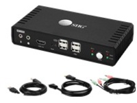 SIIG 2 Port 4K HDMI Video Console KVM Switch with USB 2.0