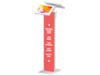 CTA Customizable Dual Enclosure Kiosk w/Sanitizer Holder & Graphic Card Slot