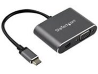 StarTech.com USB C Multiport Video Adapter, USB-C to 4K 60Hz Mini DisplayPort 1.2 or 1080p VGA Monitor Adapter, USB Type-C 2-in-1 MDP HBR2 HDR/VGA Display Converter, Works w/ Thunderbolt 3