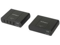 Startech 4 Port USB 2.0 Extender Hub over Cat5e/Cat6 Ethernet Cable (RJ45), 330ft/100m Industrial Metal USB Extender Adapter Kit w/ ESD Protection, Externally Powered, Rugged, 480 Mbps