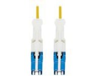 Tripp Lite 400G Duplex Singlemode 9/125 OS2 Fiber Optic Cable (CS-UPC/CS-UPC), Round LSZH Jacket, Yellow, 1 m