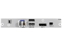 Black Box DKM FX Modular KVM Extender Interface Card Dual-Head, 4K30 DisplayPort 1.1, USB HID, High-Speed Singlemode Fiber