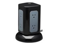 SURGE PROTECTOR TOWER 6OUTLET3X USB-A 1X USB C 8FT CORD BLACK