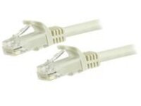 StarTech.com 5m CAT6 Ethernet Cable, 10 Gigabit Snagless RJ45 650MHz 100W PoE Patch Cord, CAT 6 10GbE UTP Network Cable w/Strain Relief, White, Fluke Tested/Wiring is UL Certified/TIA